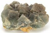 Green Cubic Fluorite Crystal Cluster - Morocco #223890-2